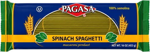 PAGASA Spinach Spaghetti pasta